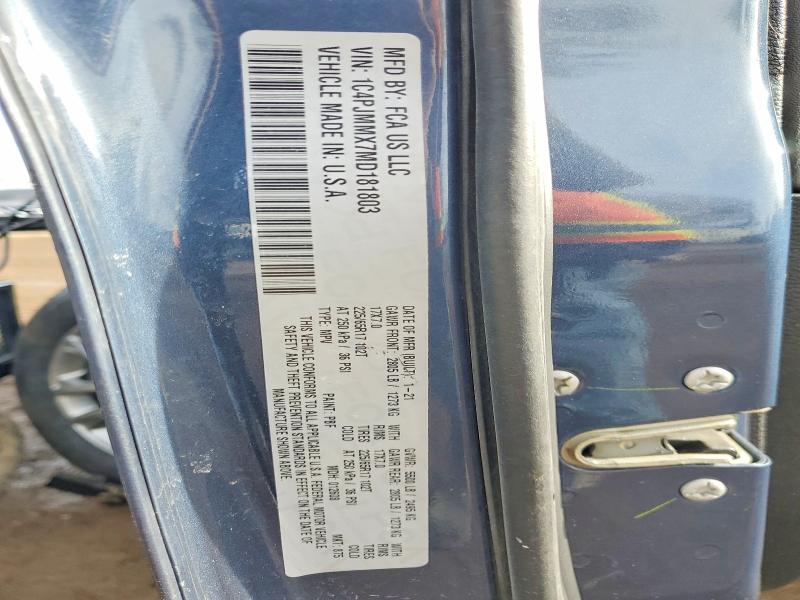 Auction sale of the 2021 Jeep Cherokee, vin: 1C4PJMMX7MD181803, lot number: 79793665