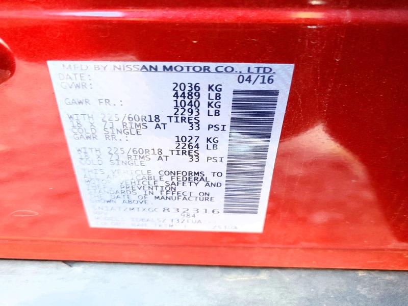 Продаж на аукціоні авто 2016 Nissan Rogue, vin: 5N1AT2MTXGC832316, номер лоту: 47946146