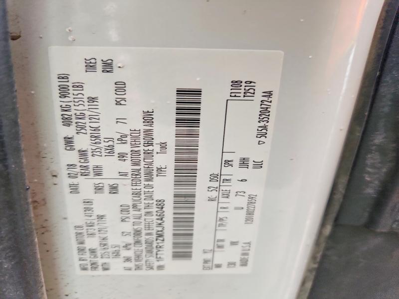 2018 Ford Transit მანქანა იყიდება აუქციონზე, vin: 1FTYR1ZMXJKA60488, აუქციონის ნომერი: 60146326