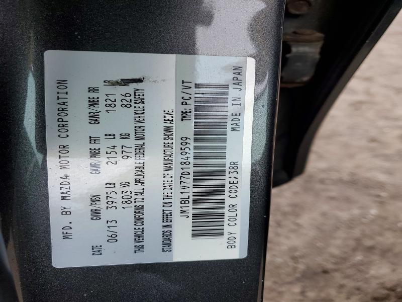 79199945 :رقم المزاد ، JM1BL1V77D1849599 vin ، 2013 Mazda 3 مزاد بيع