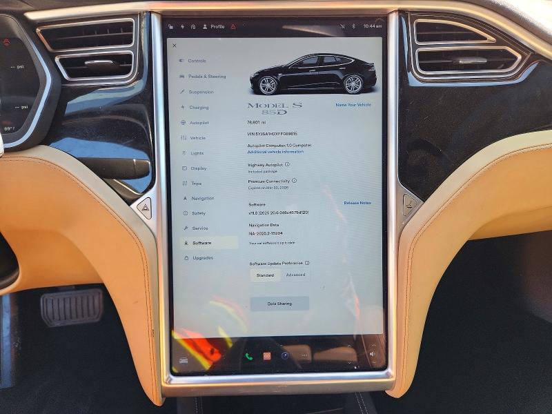 46069326 :رقم المزاد ، 5YJSA1H2XFF089815 vin ، 2015 Tesla Model S مزاد بيع