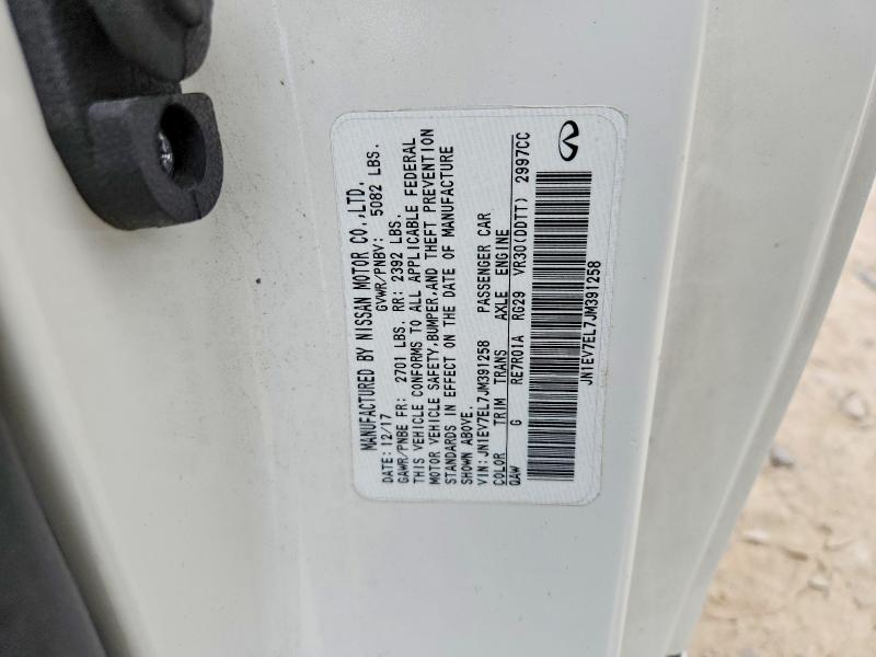 41691266 :رقم المزاد ، JN1EV7EL7JM391258 vin ، 2018 Infiniti Q60 مزاد بيع