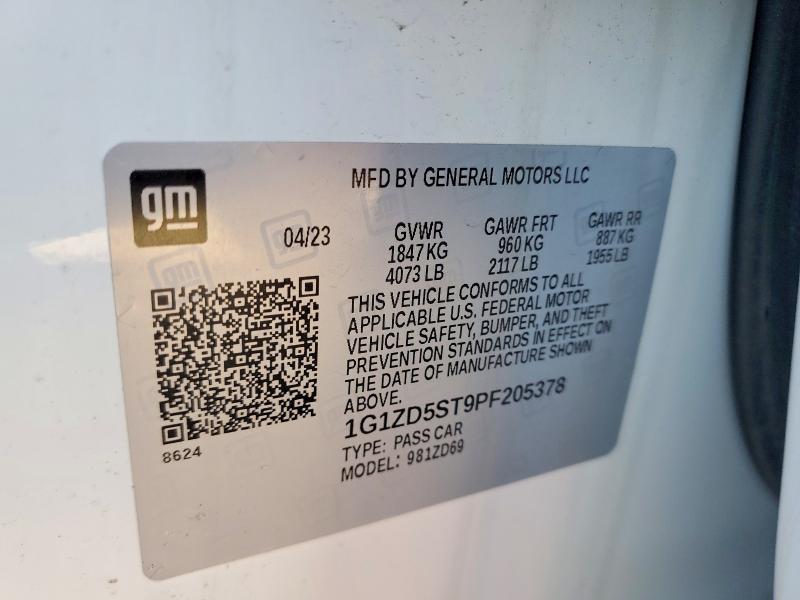 2023 Chevrolet Malibu მანქანა იყიდება აუქციონზე, vin: 1G1ZD5ST9PF205378, აუქციონის ნომერი: 47699686