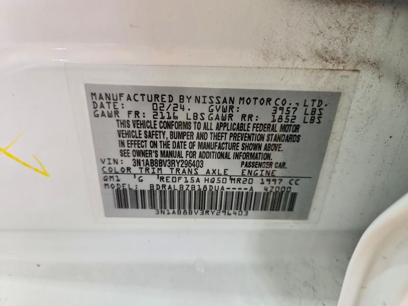 Продаж на аукціоні авто 2024 Nissan Sentra, vin: 3N1AB8BV3RY296403, номер лоту: 41997526