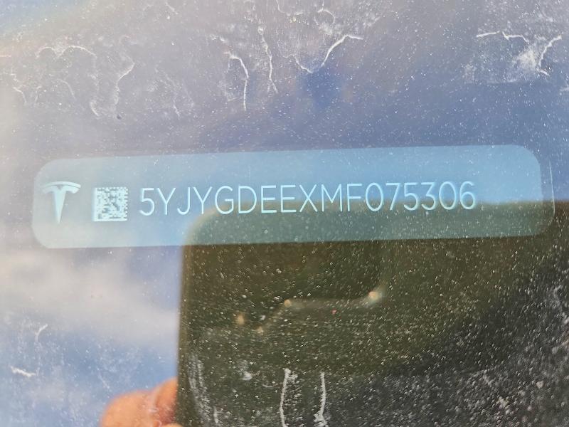 Aukcja sprzedaży 2021 Tesla Model Y, vin: 5YJYGDEEXMF075306, numer aukcji: 47970186