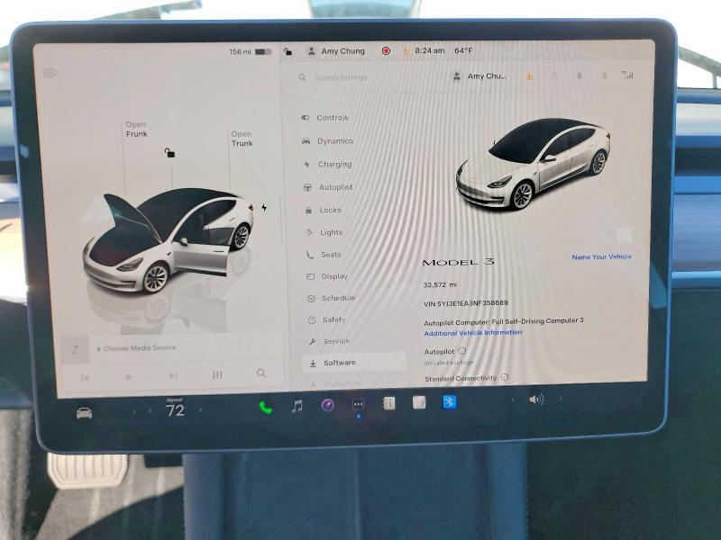 Продажа на аукционе авто 2022 Tesla Model 3, vin: 5YJ3E1EA3NF358689, номер лота: 79926975