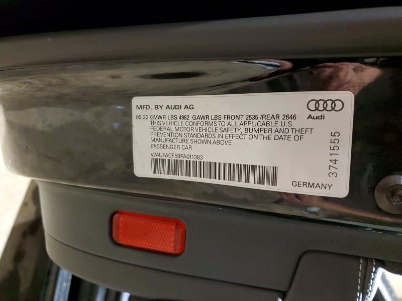 2023 Audi A5 მანქანა იყიდება აუქციონზე, vin: WAUFACF50PA011383, აუქციონის ნომერი: 76950765