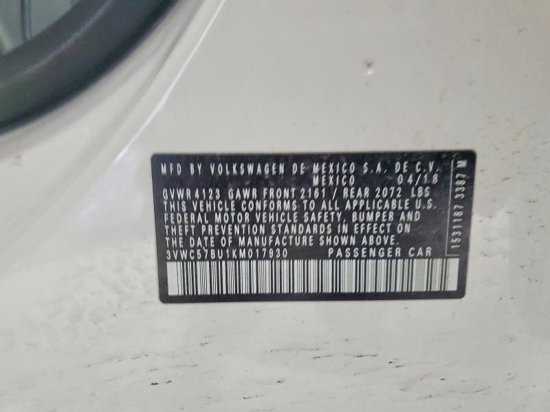 Продаж на аукціоні авто 2019 Volkswagen Jetta, vin: 3VWC57BU1KM017930, номер лоту: 46432766