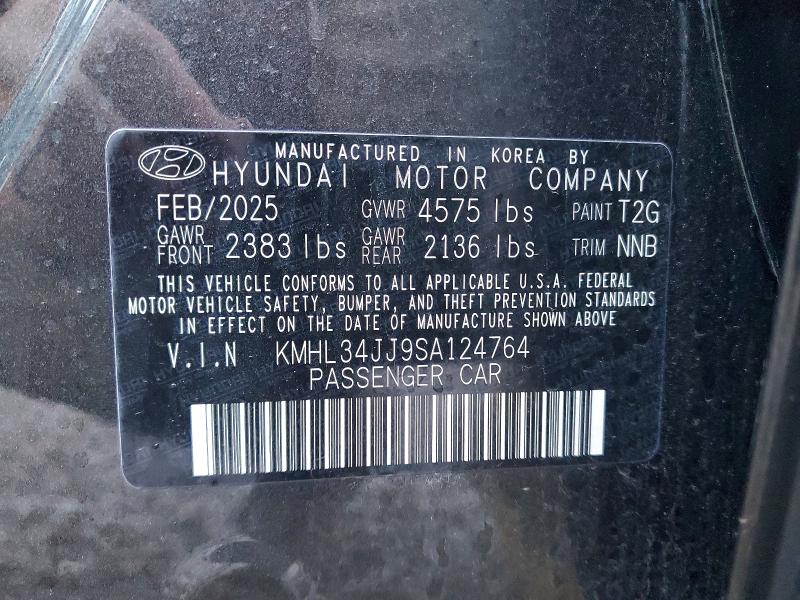 2025 Hyundai Sonata Hybrid მანქანა იყიდება აუქციონზე, vin: KMHL34JJ9SA124764, აუქციონის ნომერი: 46341806