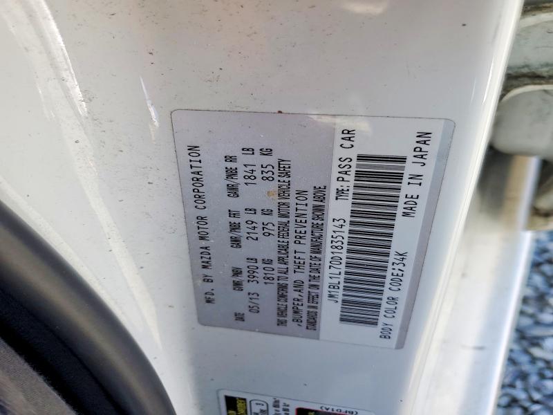 47222676 :رقم المزاد ، JM1BL1L70D1835143 vin ، 2013 Mazda 3 مزاد بيع