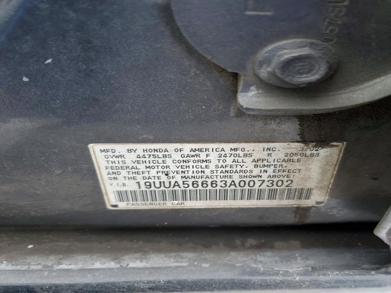 79044115 :رقم المزاد ، 19UUA56663A007302 vin ، 2003 Acura 3.2tl مزاد بيع