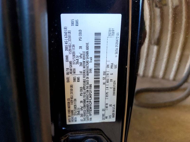 Продажа на аукционе авто 2018 Ford F-150, vin: 1FTEW1CP1JKF21186, номер лота: 45934396