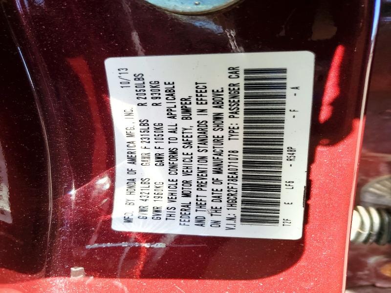 45936906 :رقم المزاد ، 1HGCR2F78EA071078 vin ، 2014 Honda Accord مزاد بيع