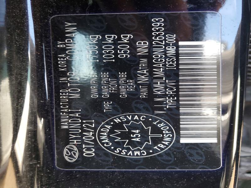 Aukcja sprzedaży 2022 Hyundai Elantra, vin: KMHLM4AG9NU263393, numer aukcji: 46661806