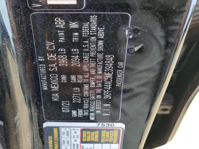 2021 Kia Forte მანქანა იყიდება აუქციონზე, vin: 3KPF44AC5ME394848, აუქციონის ნომერი: 46952066