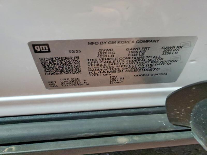 46482766 :رقم المزاد ، KL4AMBSL8SB195570 vin ، 2025 Buick Encore Gx مزاد بيع