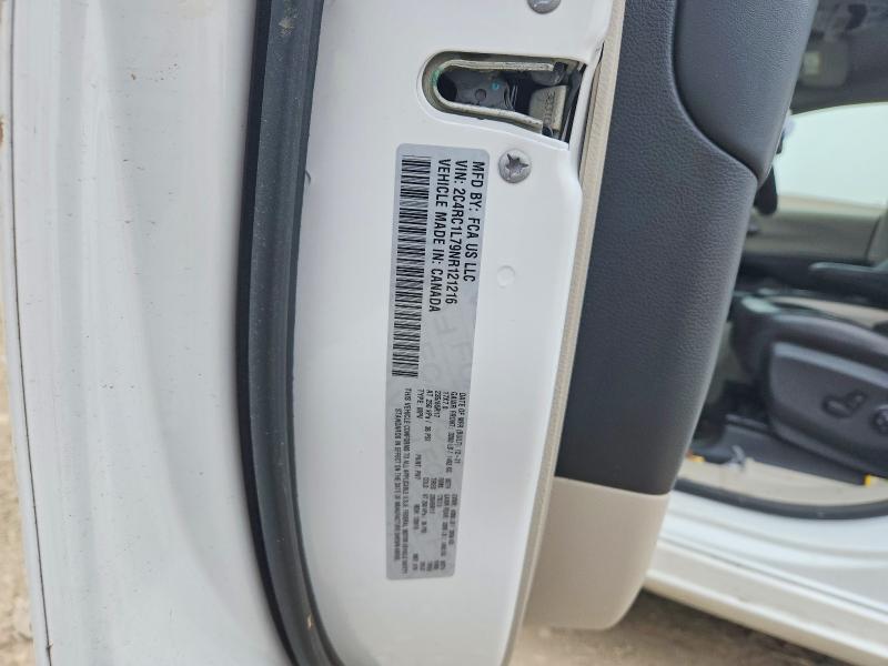 2022 Chrysler Pacifica მანქანა იყიდება აუქციონზე, vin: 2C4RC1L79NR121216, აუქციონის ნომერი: 46134946