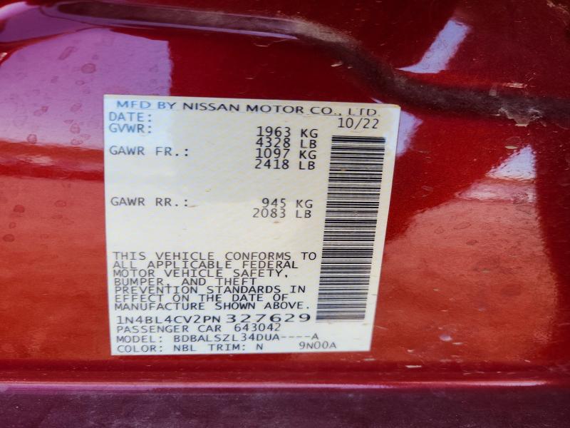 Aukcja sprzedaży 2023 Nissan Altima, vin: 1N4BL4CV2PN327629, numer aukcji: 47361036