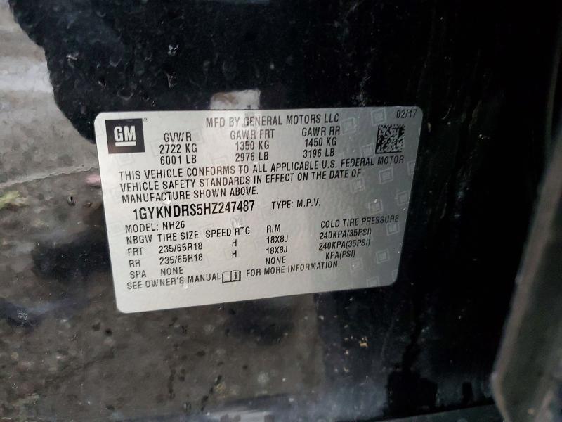 Aukcja sprzedaży 2017 Cadillac Xt5, vin: 1GYKNDRS5HZ247487, numer aukcji: 45595826