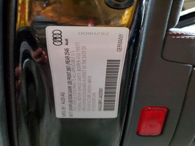 Aukcja sprzedaży 2018 Audi S4, vin: WAUC4BF41JA020581, numer aukcji: 46088826