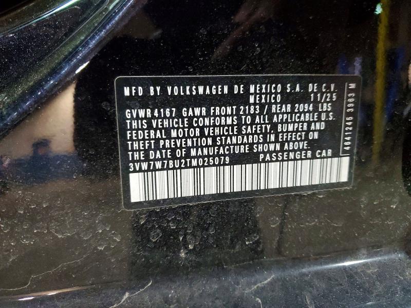 Aukcja sprzedaży 2026 Volkswagen Jetta, vin: 3VW7W7BU2TM025079, numer aukcji: 79742085