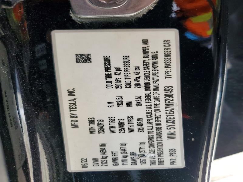 Aukcja sprzedaży 2022 Tesla Model 3, vin: 5YJ3E1EA7NF290493, numer aukcji: 46832206