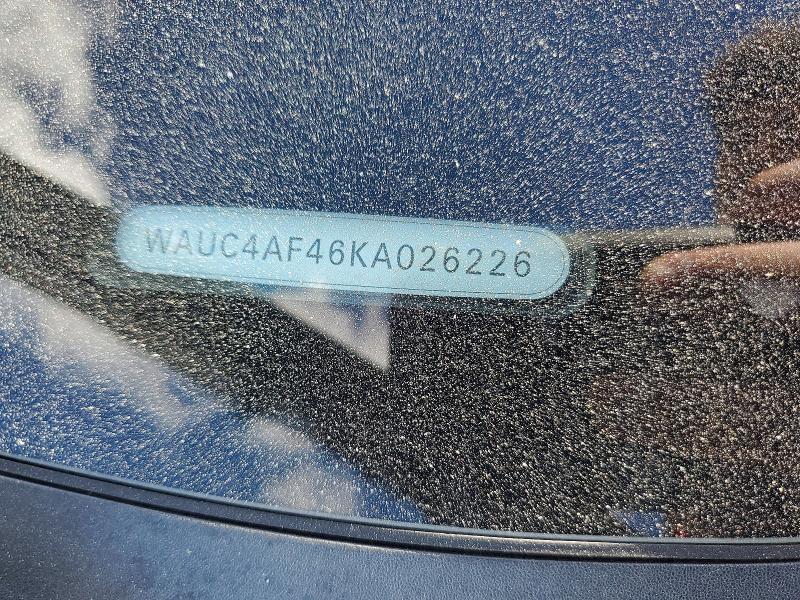 2019 Audi S4 მანქანა იყიდება აუქციონზე, vin: WAUC4AF46KA026226, აუქციონის ნომერი: 78586135
