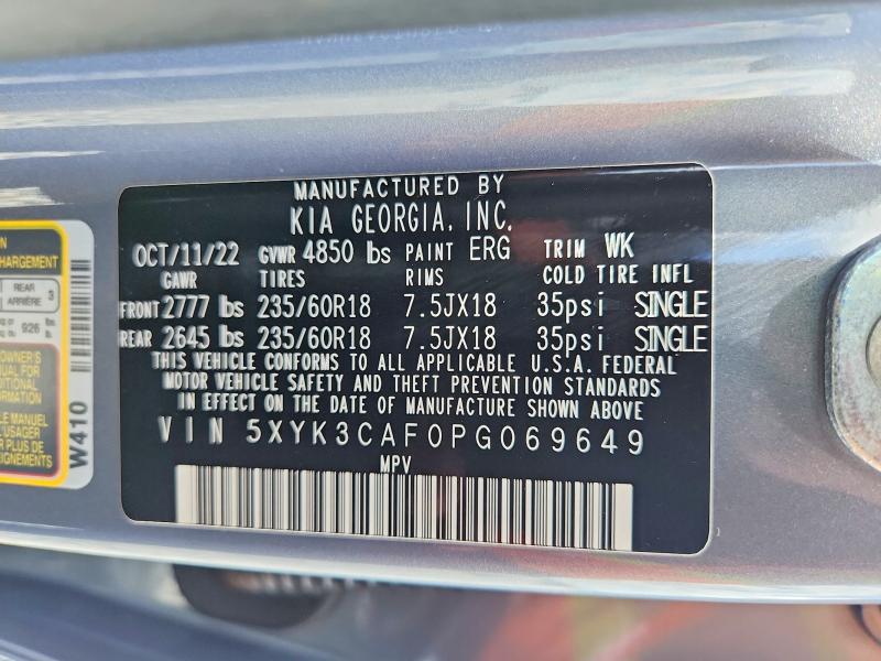 Aukcja sprzedaży 2023 Kia Sportage, vin: 5XYK3CAF0PG069649, numer aukcji: 48318856