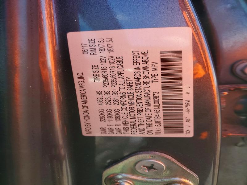 2018 Acura Rdx მანქანა იყიდება აუქციონზე, vin: 5J8TB4H51JL002873, აუქციონის ნომერი: 46116106