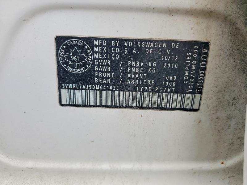 Aukcja sprzedaży 2013 Volkswagen Jetta, vin: 3VWPL7AJ9DM641623, numer aukcji: 79968335