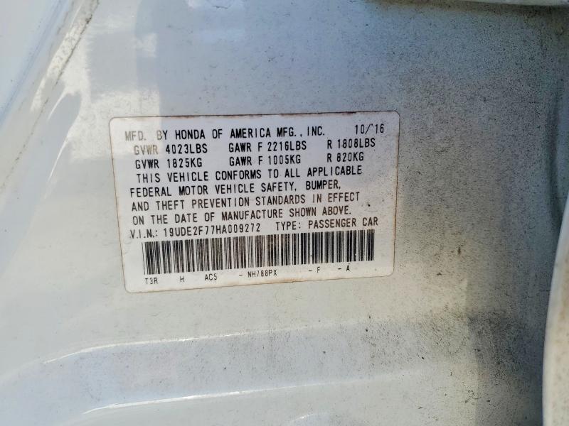 47837566 :رقم المزاد ، 19UDE2F77HA009272 vin ، 2017 Acura Ilx مزاد بيع