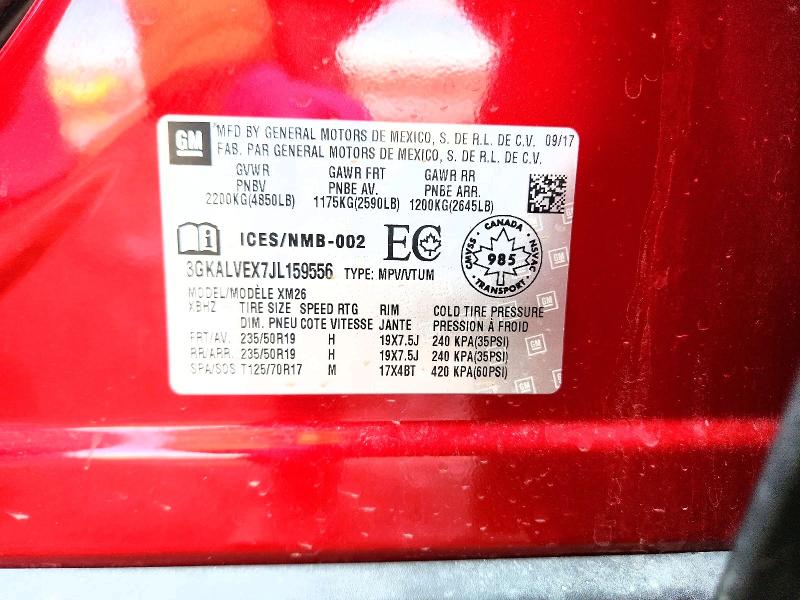 78892295 :رقم المزاد ، 3GKALVEX7JL159556 vin ، 2018 Gmc Terrain مزاد بيع