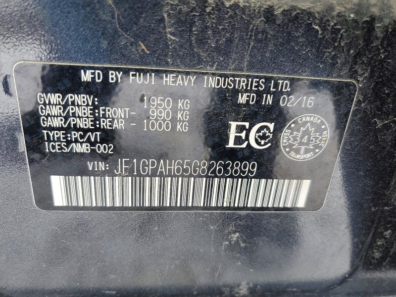 Aukcja sprzedaży 2016 Subaru Impreza, vin: JF1GPAH65G8263899, numer aukcji: 46337066