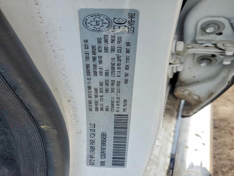 45839816 :رقم المزاد ، 1C6SRFMT6MN545951 vin ، 2021 Ram 1500 مزاد بيع