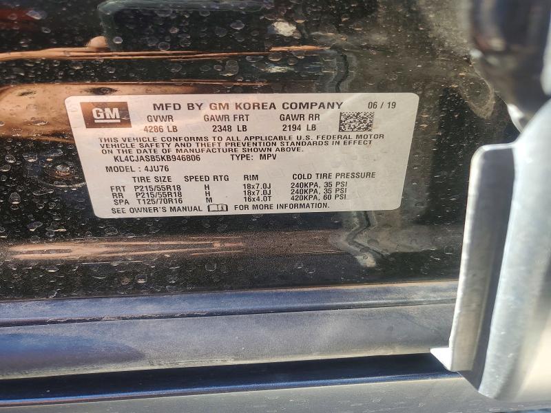 Продаж на аукціоні авто 2019 Buick Encore, vin: KL4CJASB5KB946806, номер лоту: 46757966