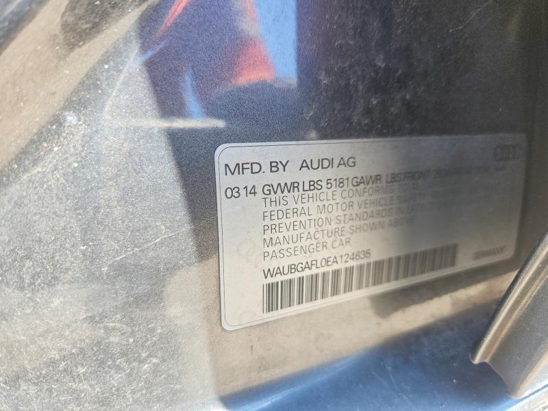 Продаж на аукціоні авто 2014 Audi S4, vin: WAUBGAFL0EA124635, номер лоту: 47069986