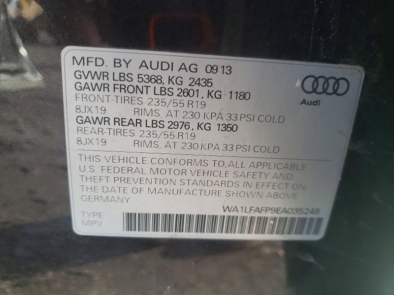 Продаж на аукціоні авто 2014 Audi Q5, vin: WA1LFAFP9EA035248, номер лоту: 47290616