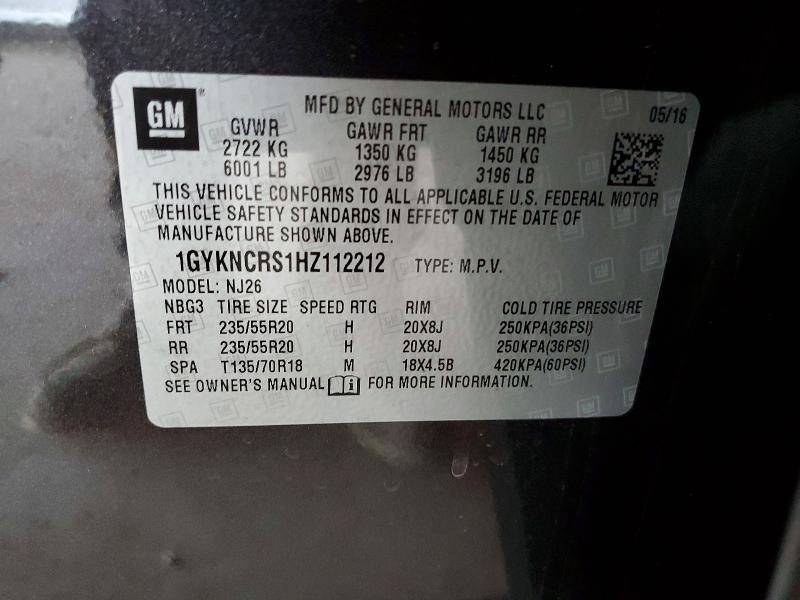 Продаж на аукціоні авто 2017 Cadillac Xt5, vin: 1GYKNCRS1HZ112212, номер лоту: 45888906