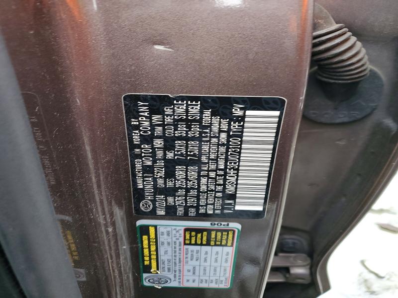 2014 Hyundai Santa Fe მანქანა იყიდება აუქციონზე, vin: KM8SMDHF3EU073100, აუქციონის ნომერი: 46707326