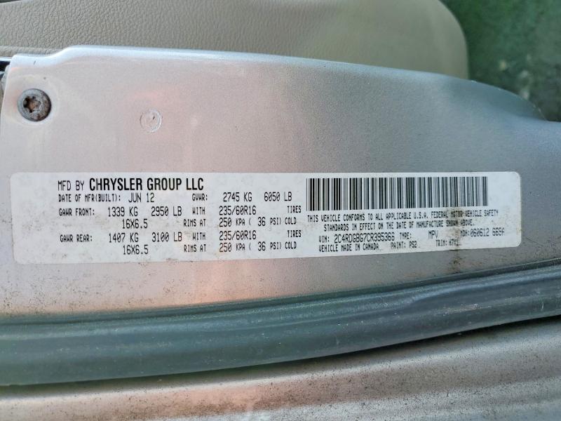 Aukcja sprzedaży 2012 Dodge Grand Caravan, vin: 2C4RDGBG7CR395366, numer aukcji: 46885116
