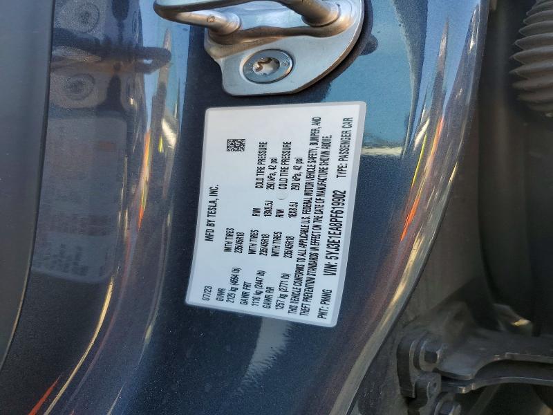 46410396 :رقم المزاد ، 5YJ3E1EA8PF619902 vin ، 2023 Tesla Model 3 مزاد بيع