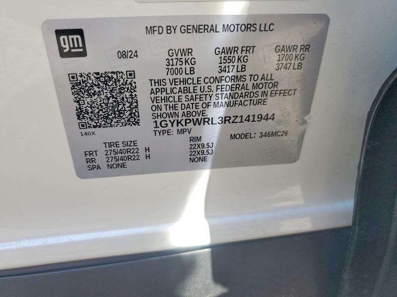 Продаж на аукціоні авто 2024 Cadillac Lyriq, vin: 1GYKPWRL3RZ141944, номер лоту: 47404956