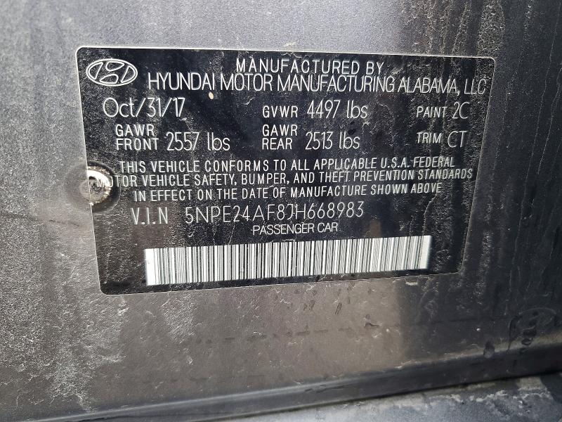 Aukcja sprzedaży 2018 Hyundai Sonata, vin: 5NPE24AF8JH668983, numer aukcji: 46107246