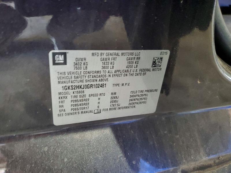 Aukcja sprzedaży 2016 Gmc Yukon Xl, vin: 1GKS2HKJ0GR102481, numer aukcji: 48230196