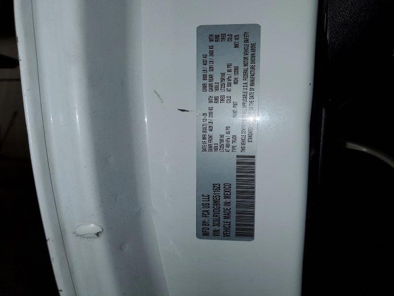 46089616 :رقم المزاد ، 3C6LRVDG9ME511623 vin ، 2021 Ram Promaster 2500 مزاد بيع