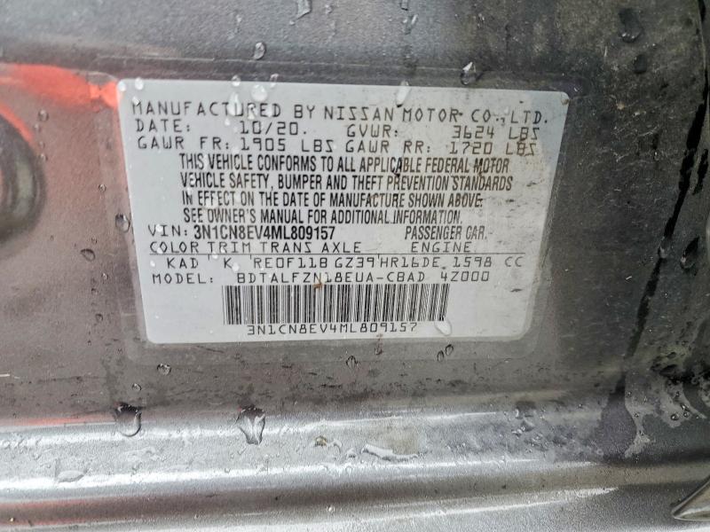 Aukcja sprzedaży 2021 Nissan Versa, vin: 3N1CN8EV4ML809157, numer aukcji: 45991866