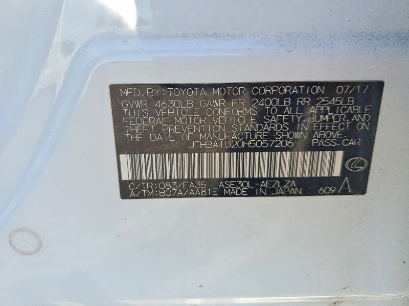 Продажа на аукционе авто 2017 Lexus Is 200t, vin: JTHBA1D20H5057206, номер лота: 41926006
