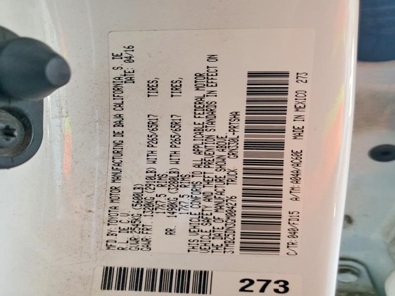Auction sale of the 2016 Toyota Tacoma, vin: 3TMBZ5DN3GM004276, lot number: 45781026