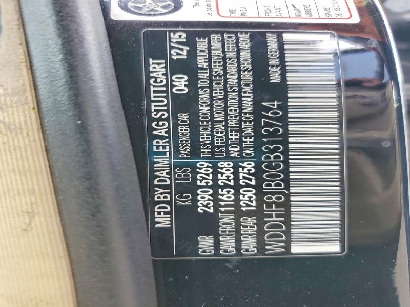 48192406 :رقم المزاد ، WDDHF8JB0GB313764 vin ، 2016 Mercedes-benz E مزاد بيع
