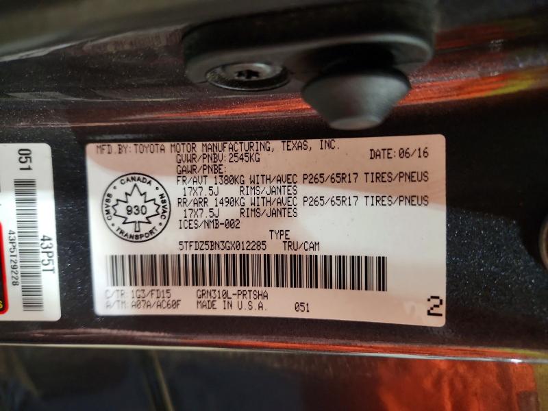 Aukcja sprzedaży 2016 Toyota Tacoma, vin: 5TFDZ5BN3GX012285, numer aukcji: 46031346